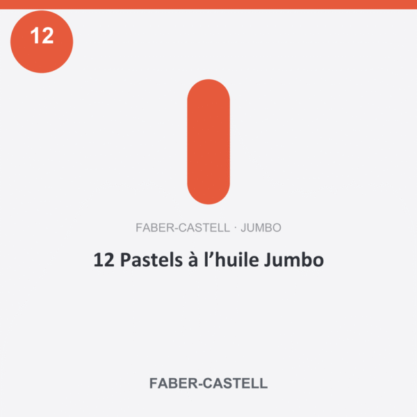 12 Pastels à l’huile Jumbo