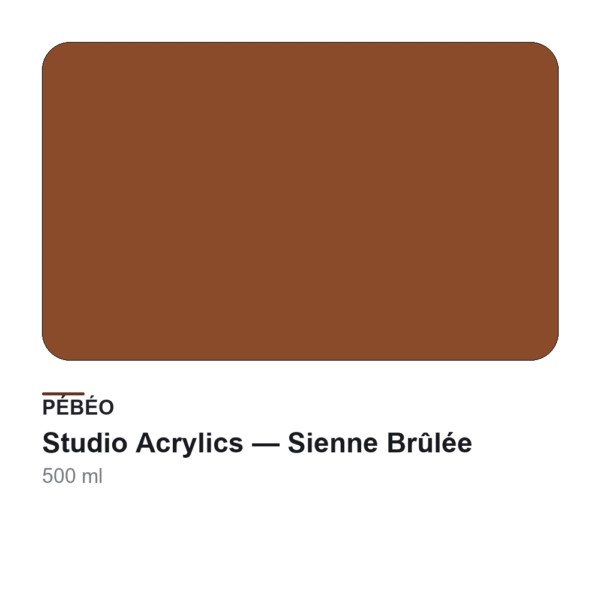 PB40 ACRY STUD 500 ml N°38 SIENNE BRÛLÉE